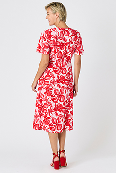 Robe tissu crêpe manches papillon