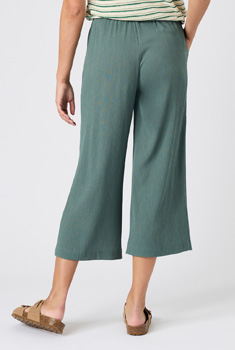 Pantacourt crépon enfilable