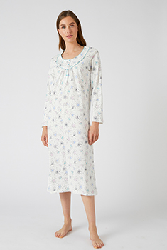 Lot de 2 chemises de nuit jersey pur coton peigné