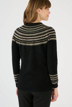 Pull jacquard brillant