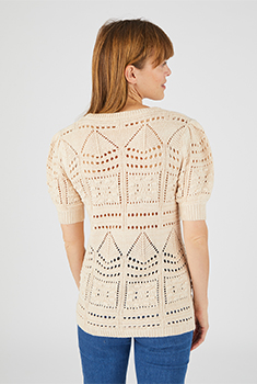 Pull maille ajourée
