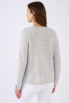 Cardigan maille perlée mélange alpaga