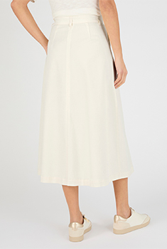 Jupe évasée boutonnée