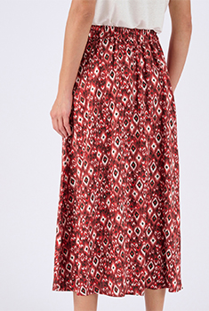 Jupe boutonnée en crêpe