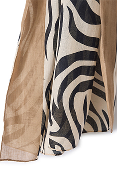 Foulard imprimé animalier pur coton