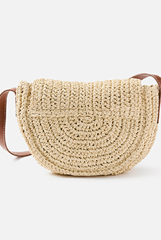 Sac besace papier tressé