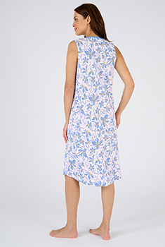 Chemise de nuit sans manches pur coton