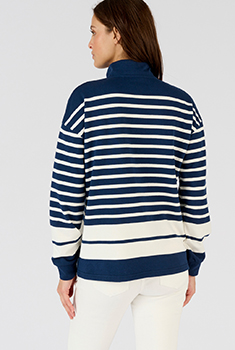Sweat-shirt esprit marinière