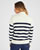 Pull marinière épaule boutonnée
