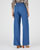 Pantalon large tissu chambray