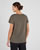 T-shirt maille crêpe motif feuillage