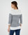 T-shirt uni ou rayé manches 3/4
