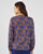 T-shirt fleuri maille crêpe stretch fil brillant