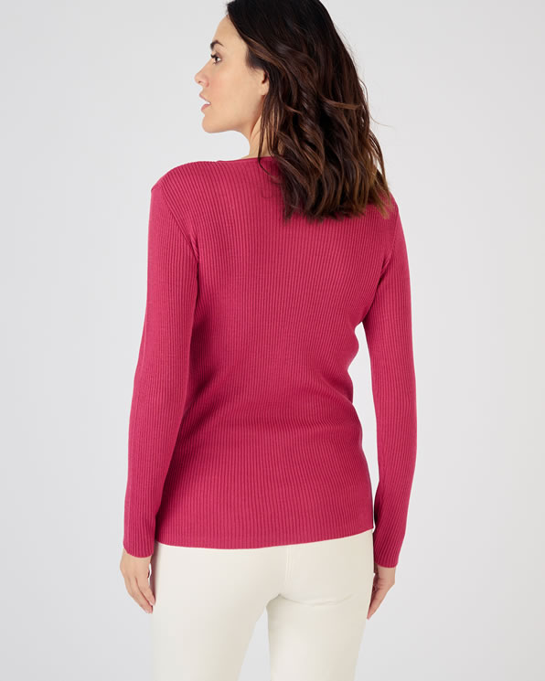 Pull en maille côtelée