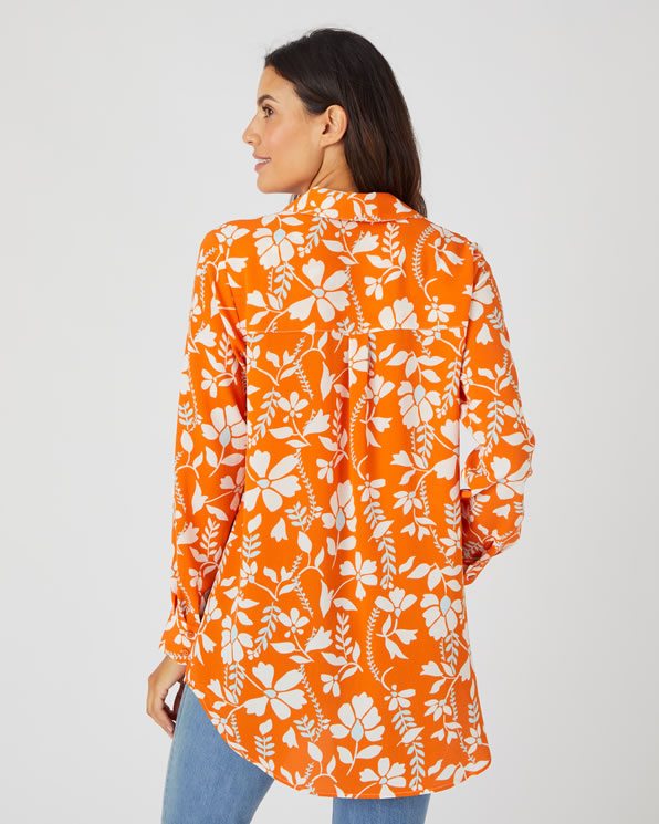 Maxi-chemise imprimée