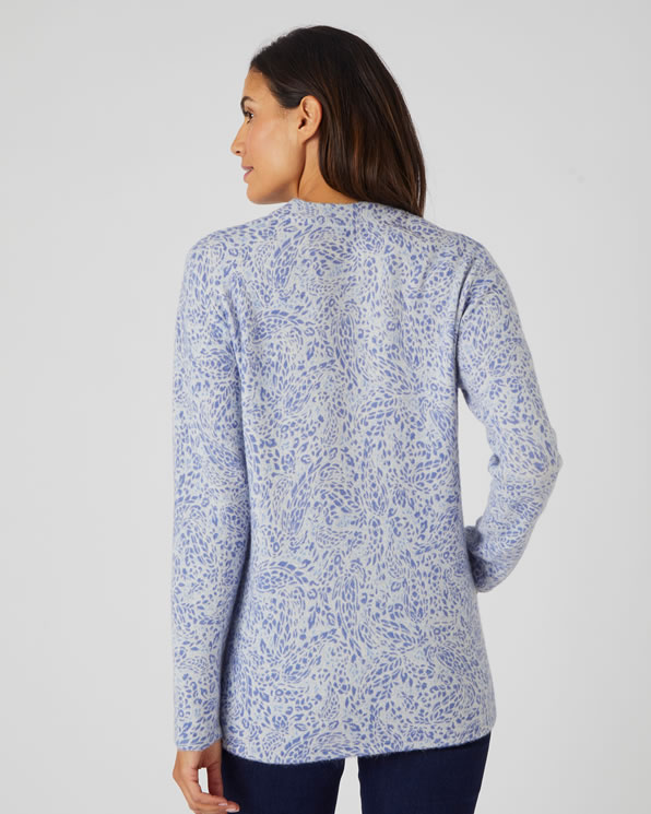Pull imprimé à base de laine