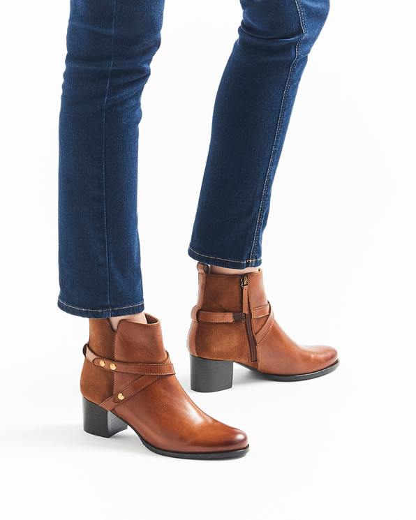 Bottines bi-matières