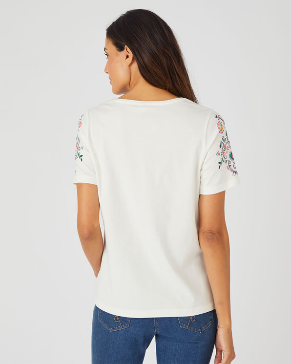 T-shirt impression reliefée pur coton