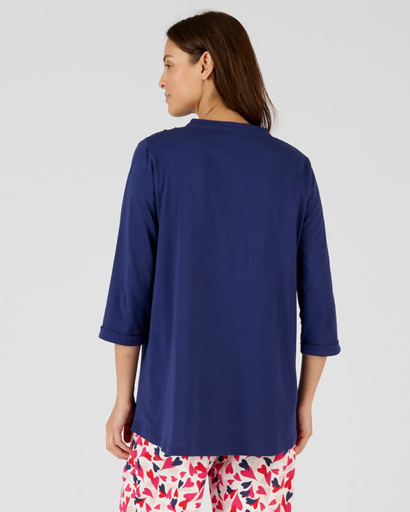 T-shirt de pyjama pur coton peigné