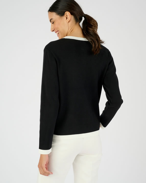 Cardigan-veste bicolore