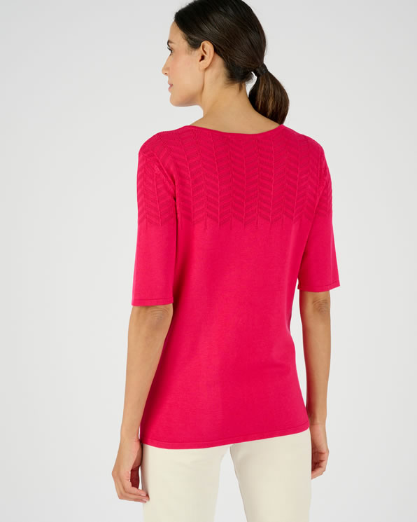Pull plastron ajouré fantaisie