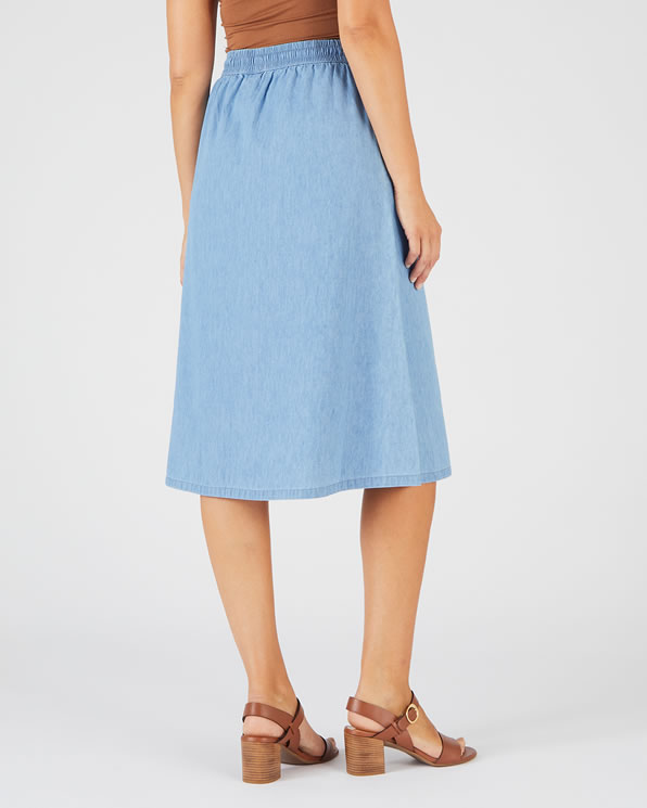 Jupe tissu chambray