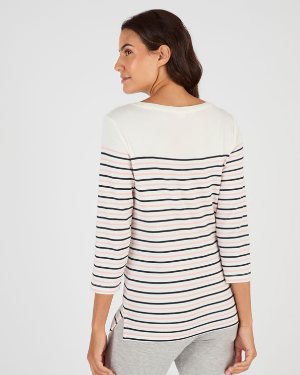 T-shirt rayé maille interlock