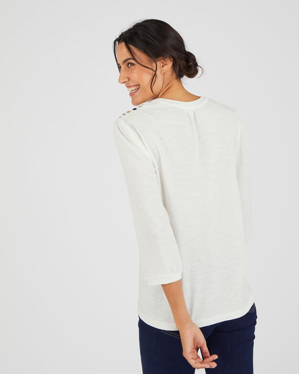 T-shirt ethnique pur coton