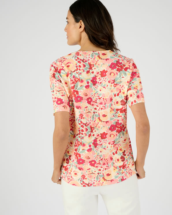 T-shirt maille interlock reliéfée