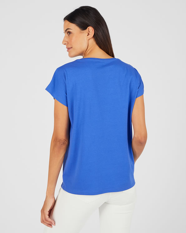 T-shirt broderie ton sur ton
