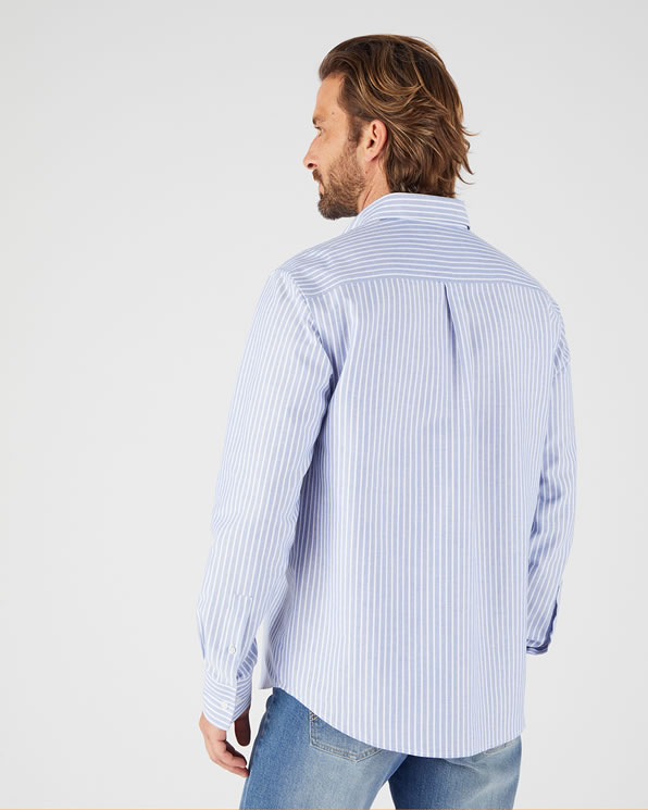 Chemise rayée Oxford toile pur coton