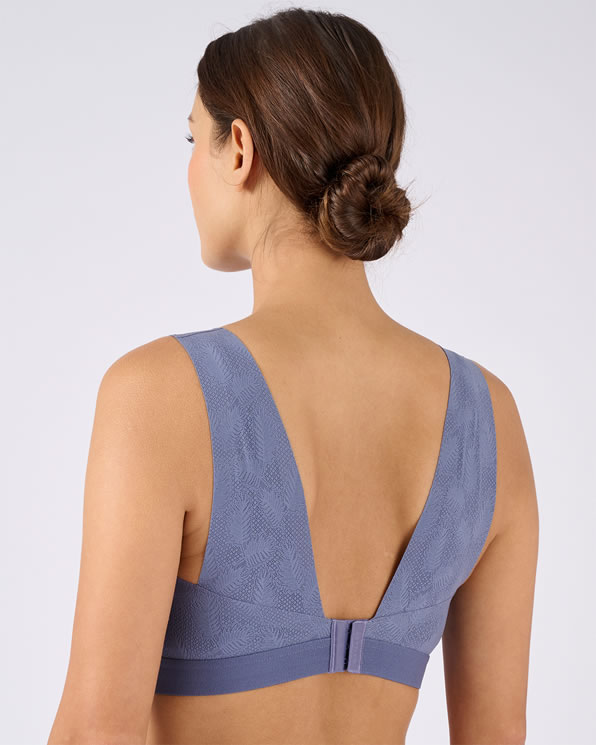 Soutien-gorge brassière effet fine dentelle, sans armatures