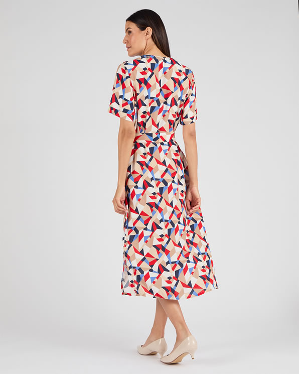 Robe imprimé graphique pure viscose