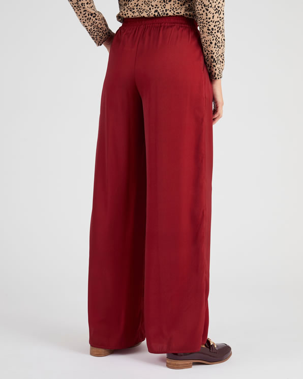 Pantalon large satiné