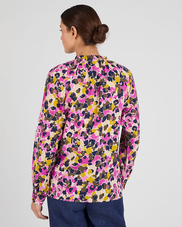 Blouse col volanté pure viscose Lenzing™ EcoVero™