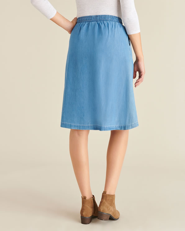 Jupe - Toile chambray, pur coton