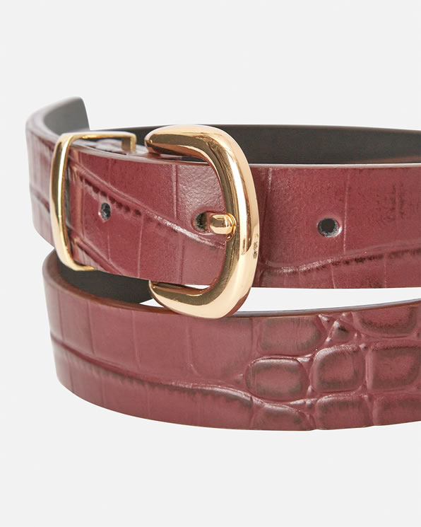 Ceinture embossée motif animalier