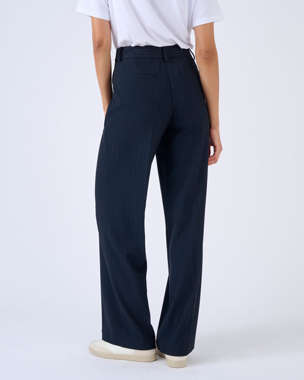 Pantalon large rayé