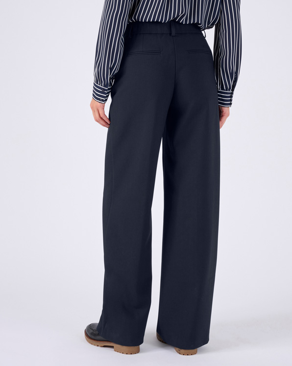 Pantalon large effet pont