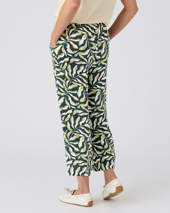 Pantacourt crépon imprimé enfilable