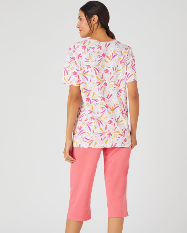 Pyjacourt maille jersey graphique pur coton peigné