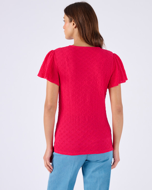 T-shirt maille jacquard reliéfée