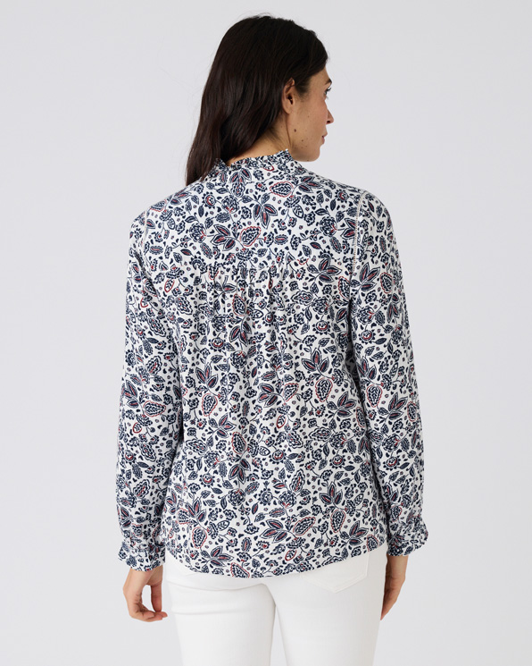 Chemisier col volanté pure viscose Lenzing™ EcoVero™