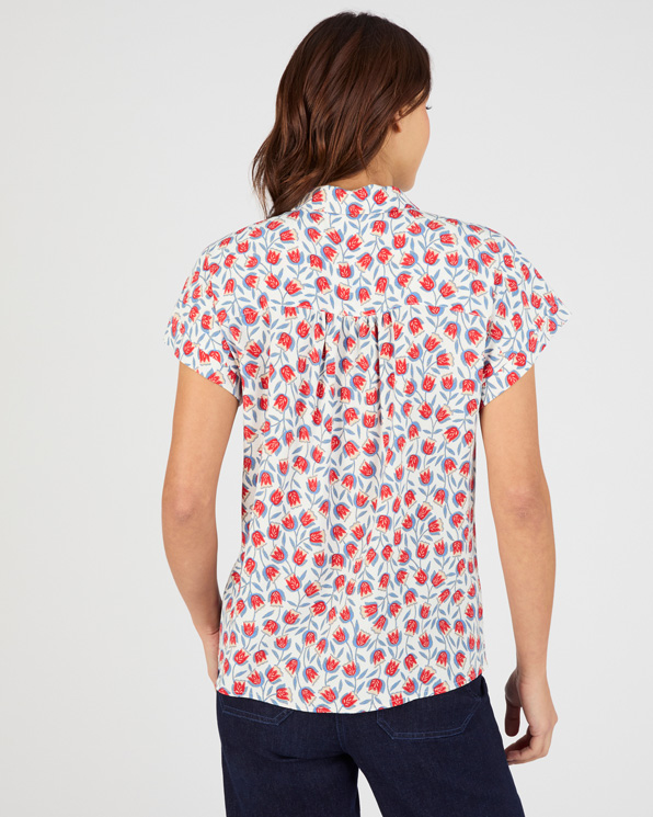 Chemisier imprimé tulipes