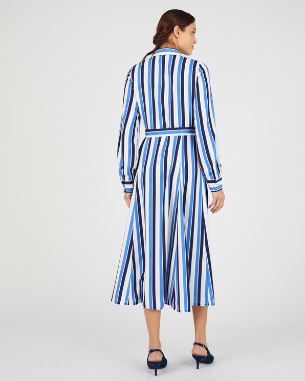 Robe-chemisier rayée