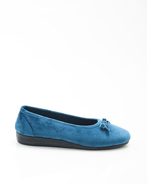 Ballerines aspect velours