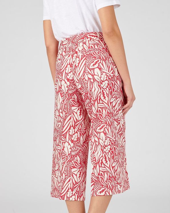 Pantacourt enfilable m lange lin Pantalons Damart Luxembourg