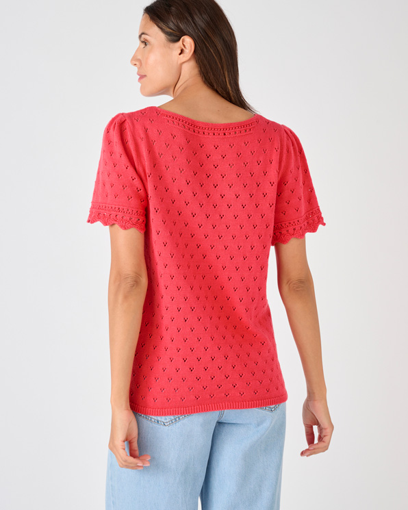 Pull jeu de maille fantaisie