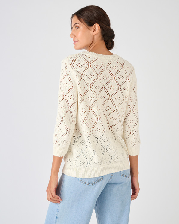 Pull ajouré fil ruban