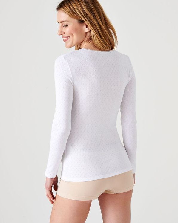 T-shirt manches longues maille ajourée Thermolactyl